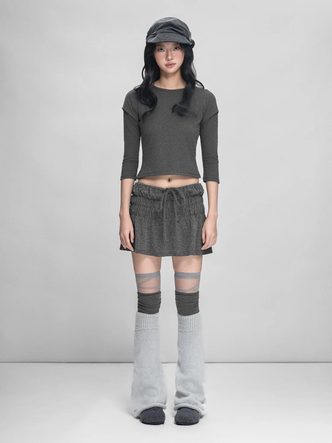 Grayish Layer Fitted Tee