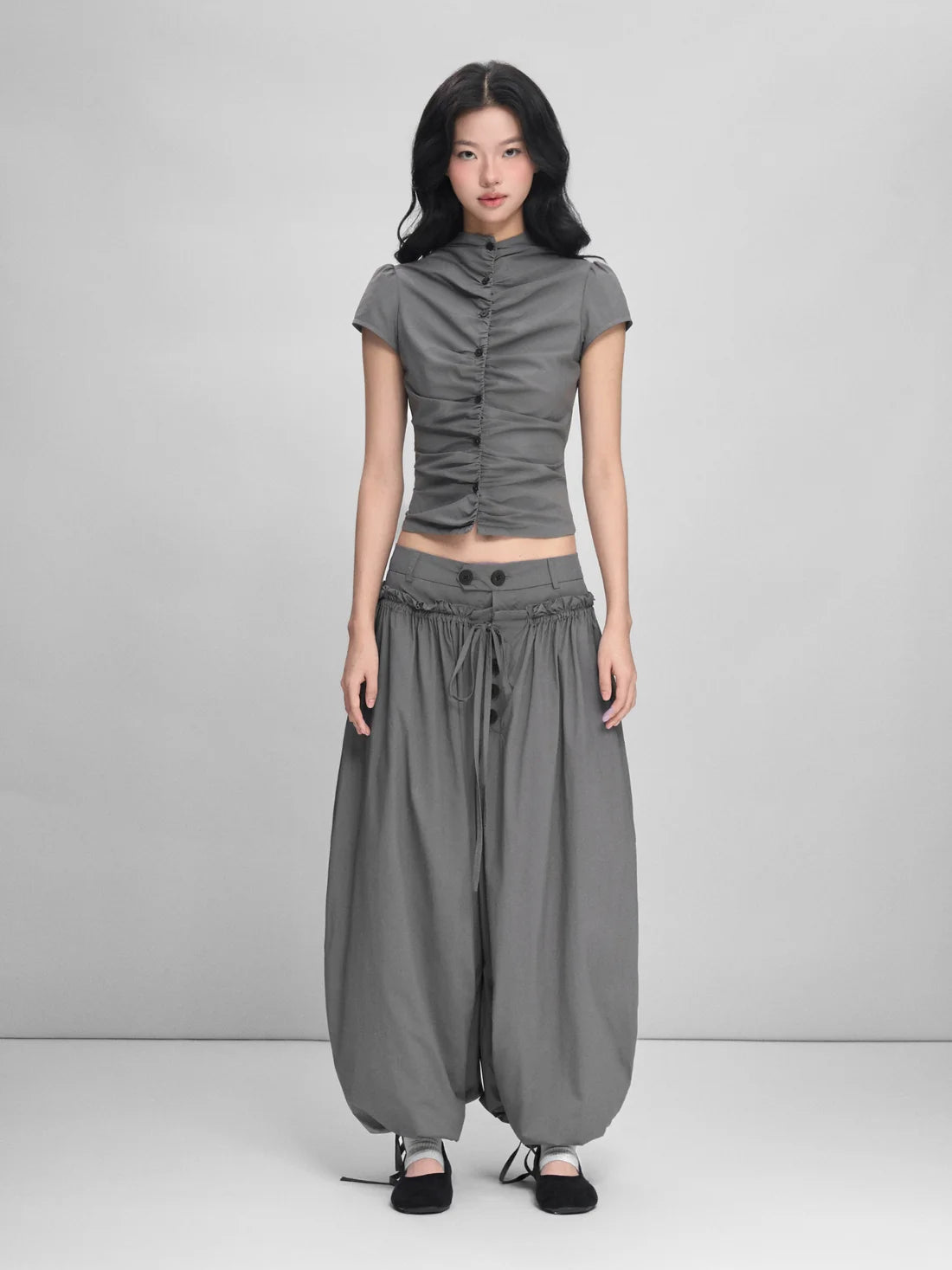 Kaelis Ruched Balloon Pants