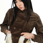 MORIKO CODUROY DOUBLE BREAST JACKET