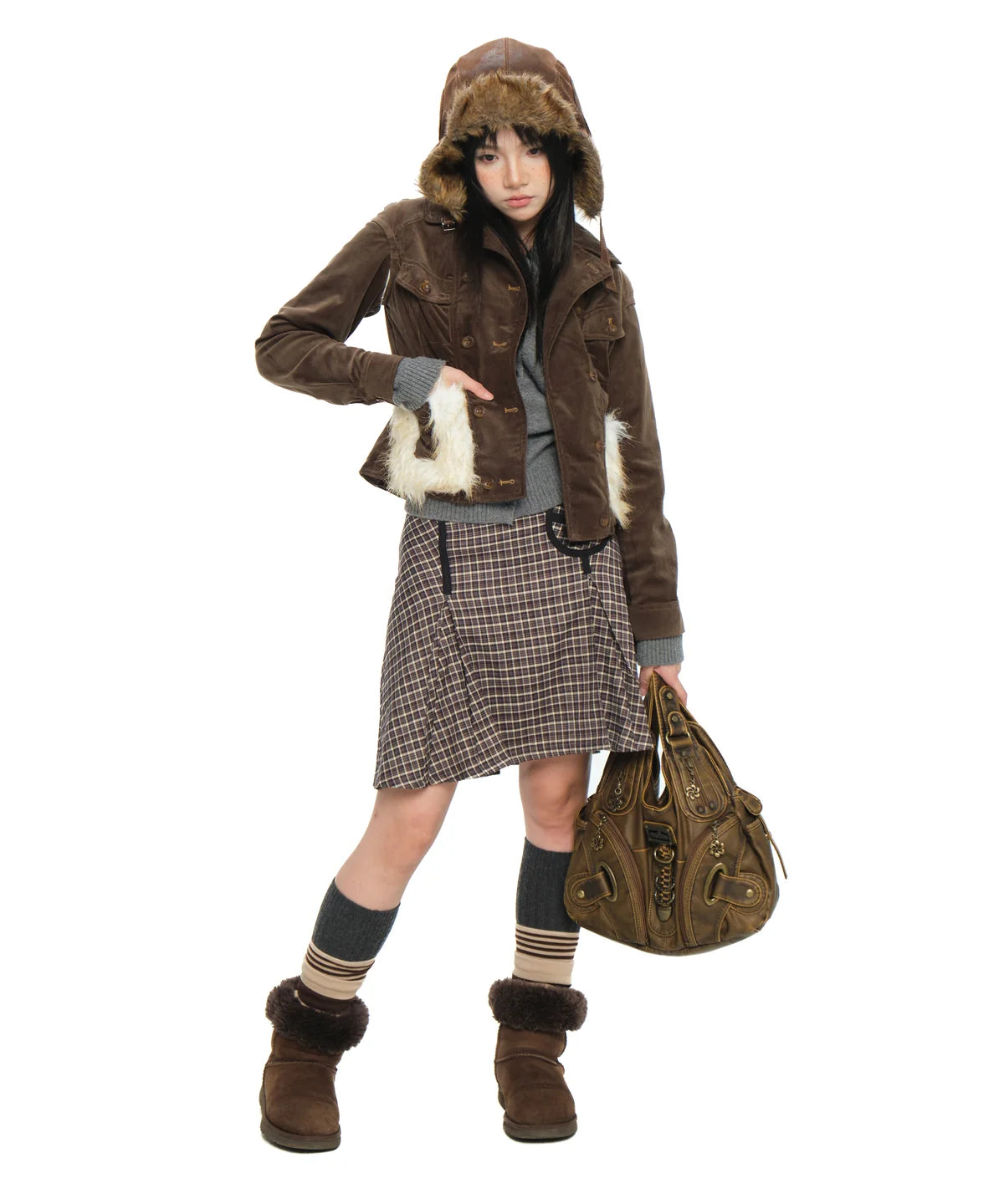 MORIKO CODUROY DOUBLE BREAST JACKET