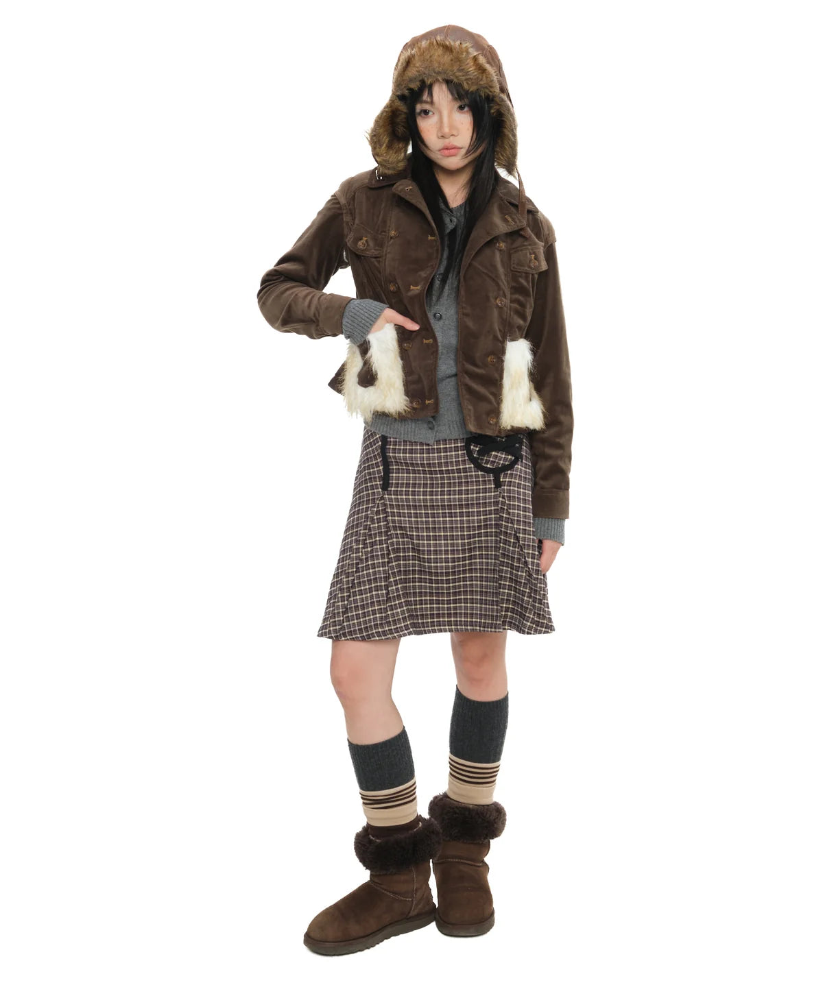 MORIKO CODUROY DOUBLE BREAST JACKET